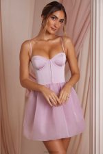 floriane tül etek korse mini elbise Oh Polly kadınlar 8046V263 elbiseler tozlu pembe