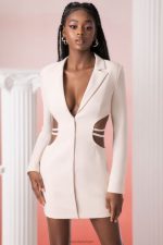 kardia blazer mini elbise Oh Polly kadınlar 8046V443 elbiseler taş - Görsel 6
