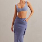 kirra kargo maxi etek Oh Polly kadınlar 8046V774 etekler Donanma