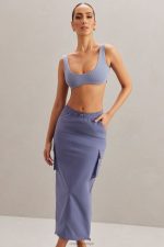 kirra kargo maxi etek Oh Polly kadınlar 8046V774 etekler Donanma