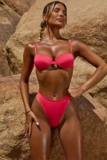 nusa balenli bikini üstü Oh Polly kadınlar 8046V907 mayo pembe - Görsel 8