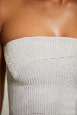 oran üst üste binen bandeau kısa üst Oh Polly kadınlar 8046V618 Toplamak gri - Görsel 4