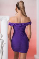 philia fırfır detaylı mini elbise Oh Polly kadınlar 8046V415 elbiseler menekşe - Görsel 2