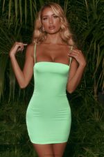 şafaktan önce geri saten bodycon mini elbise Oh Polly kadınlar 8046V525 elbiseler nane - Görsel 8