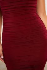 sonsuza kadar seninki dantelli bodycon bandeau midi elbise Oh Polly kadınlar 8046V547 elbiseler koyu Kırmızı - Görsel 11