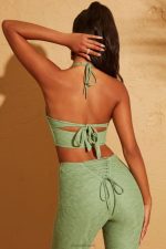 zuni arkası bağcıklı pantolon Oh Polly kadınlar 8046V817 dipler yeşil - Görsel 12